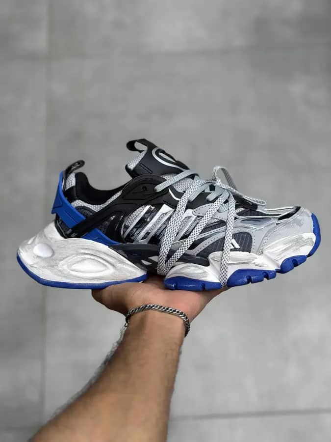 آدیداس دیلاکس آبی مشکی طوسی Adidas Deluxe Gris Blue Homme