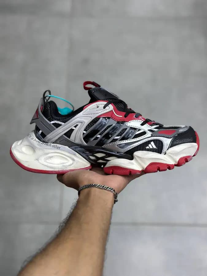 آدیداس دیلاکس مشکی نقره ای قرمز Adidas Deluxe Black Silver Red