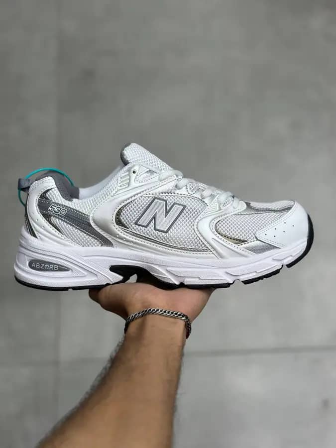 نیوبالانس ۵۳۰ سفید نقره ای طلایی New Balance 530 White Silver Gold