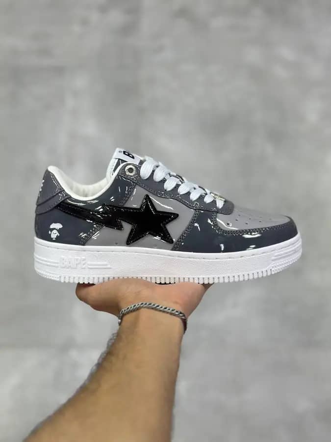 بیپ استا طوسی مشکی Bape Sta Grey Black