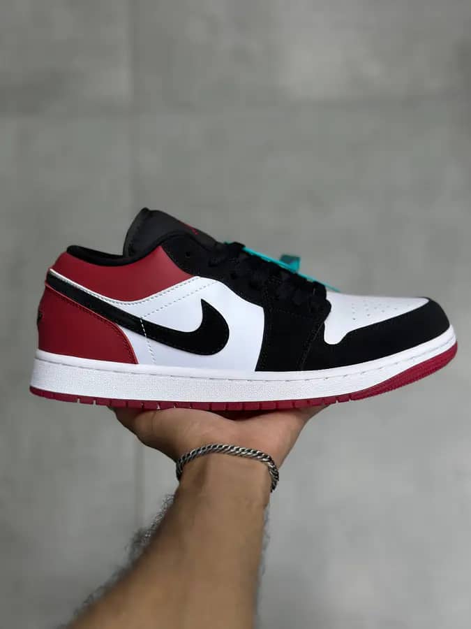 نایک جردن ۱ بدون ساق بلک تو Nike Jordan 1 Low Black Toe