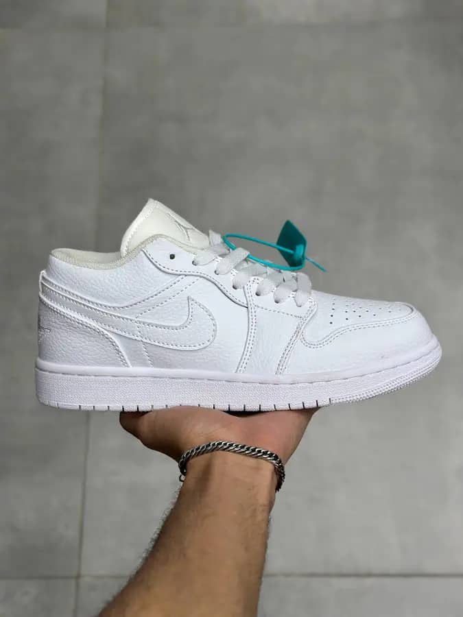 نایک جردن ۱ بدون ساق تمام سفید | Nike Jordan 1 Low Triple Whit