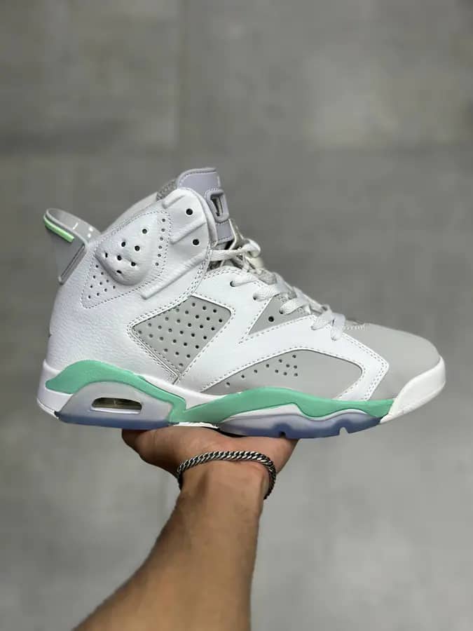 جردن ۶ سفید طوسی سبز | Jordan 6 Mint Foam