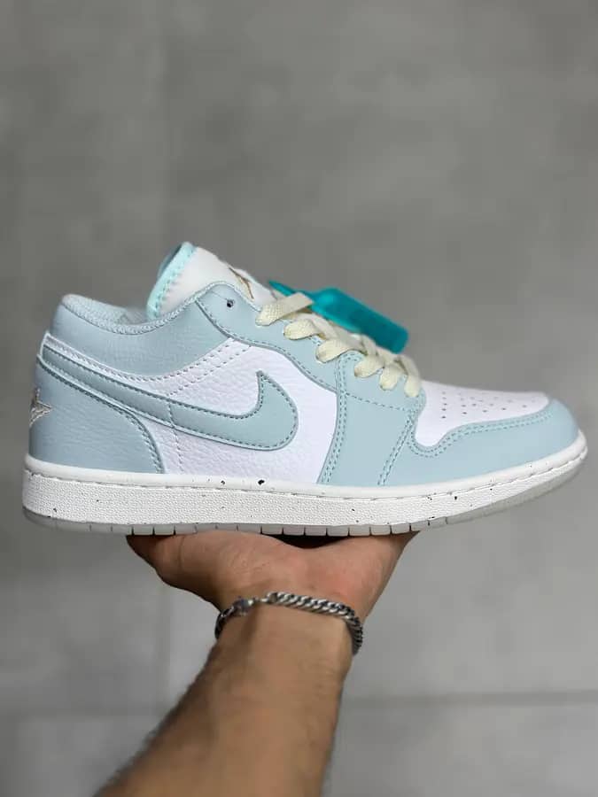 نایک جردن ۱ بدون ساق آبی یخی | Nike Jordan 1 Low Glacier Blue