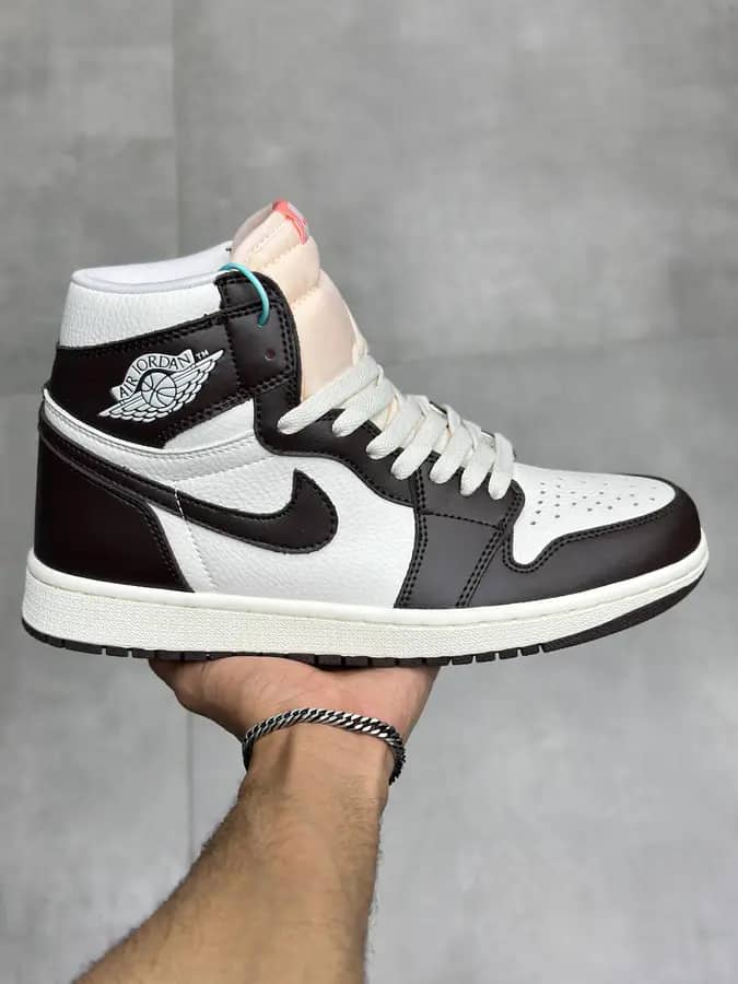 نایک جردن ۱ ساقدار بادبانی قهوه ای تیره | Nike Jordan 1 High Baroque Brown