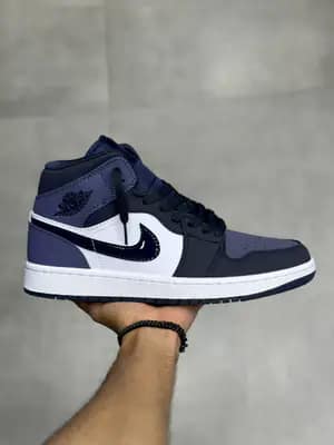نایک جردن ۱ ساقدار بنفش ابسیدین مات | Jordan 1 Mid Obsidian Sanded Purple