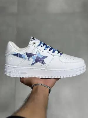 بیپ استا چریکی آبی Bape Sta Abc Camo Blue